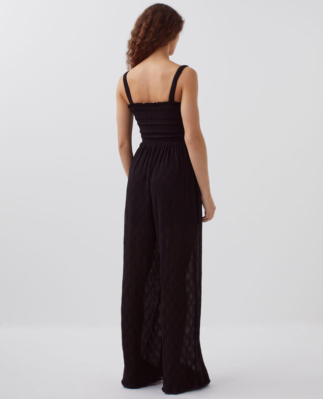 Mono largo fluido con fruncidos H091 black beauty