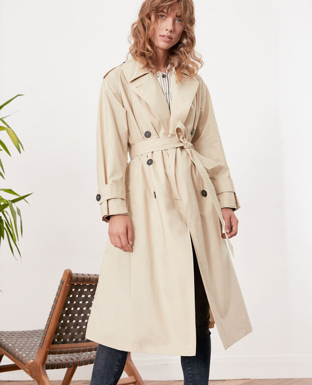 Trench corte amplio Tan