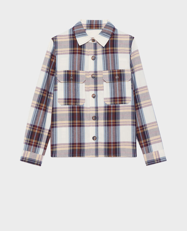 Sobrecamisa de algodón mezclado 0180 wine
