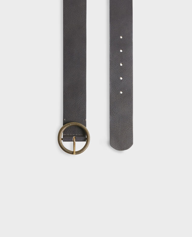 Cinturón ancho de cuero 9901 09 faded black