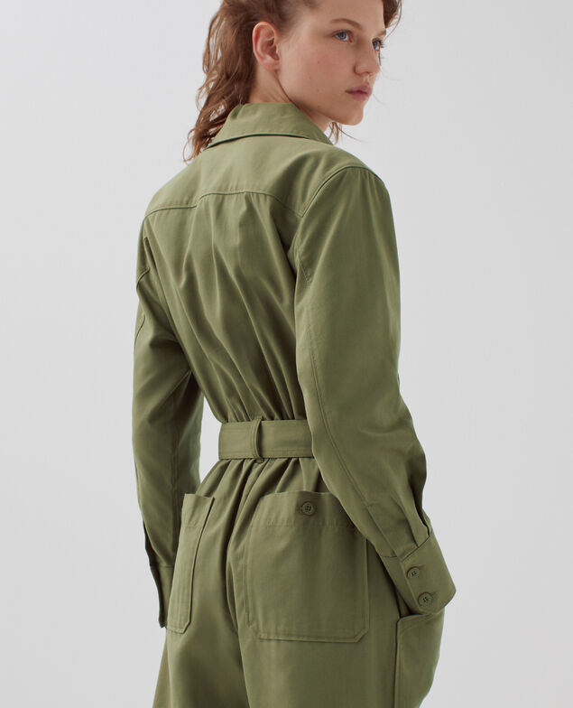 Mono cargo con cremallera I560 covert green