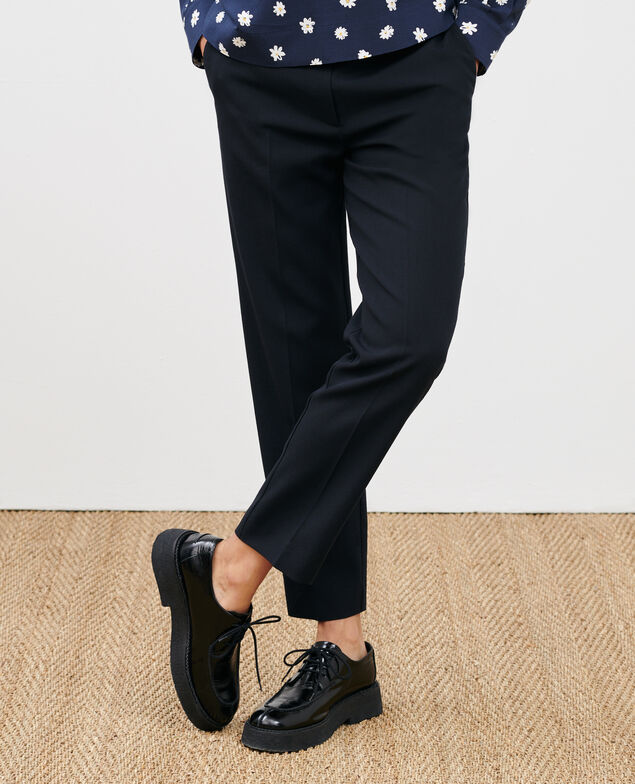 MARGUERITE - Pantalón cigarette Black beauty Noko