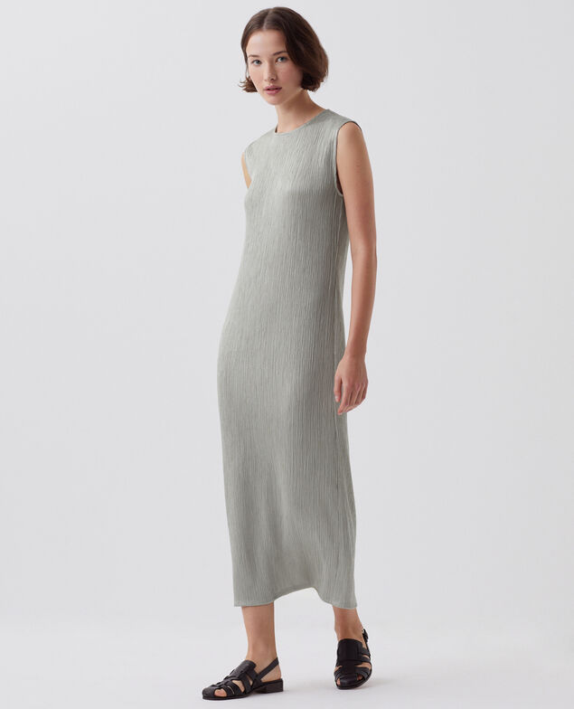 - Vestido largo con textura sin mangas J050 shadow gray