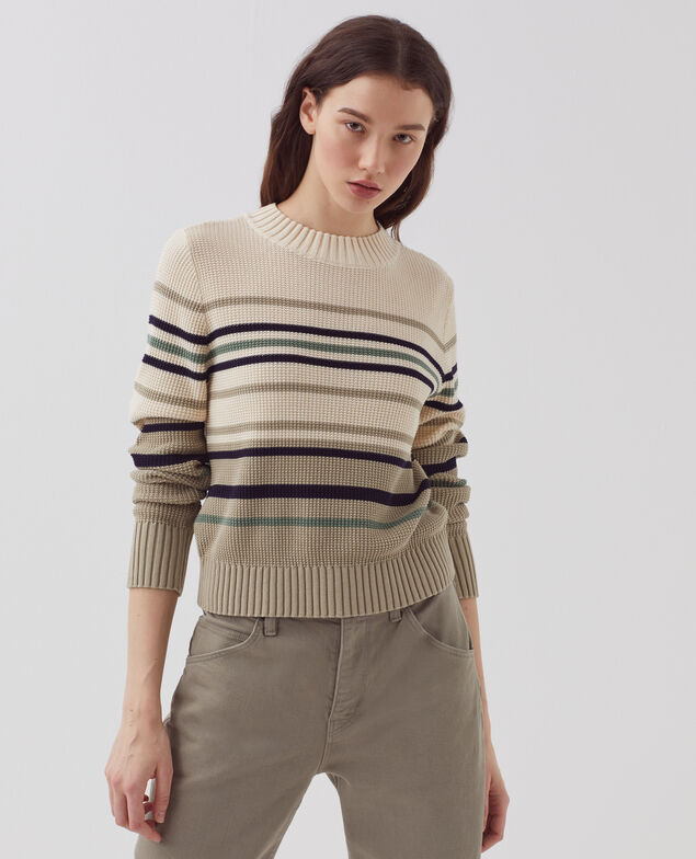 Jersey cuello redondo de algodón H301 st albore terre