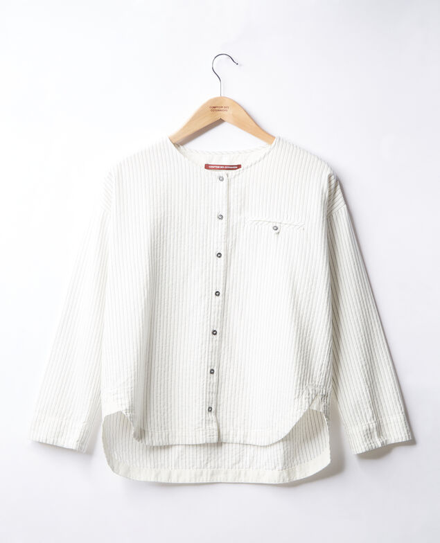 Camisa rayada Off white/navy stripes
