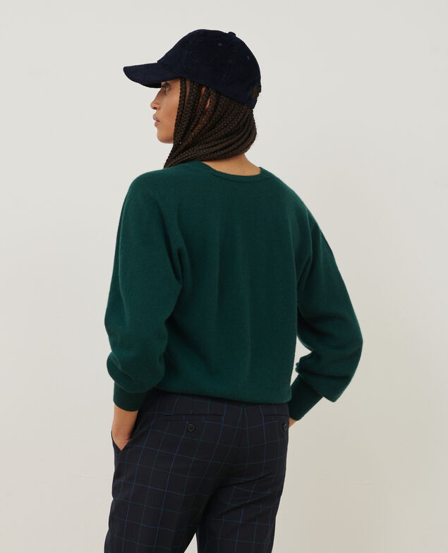 Jersey con cuello de pico de cachemir