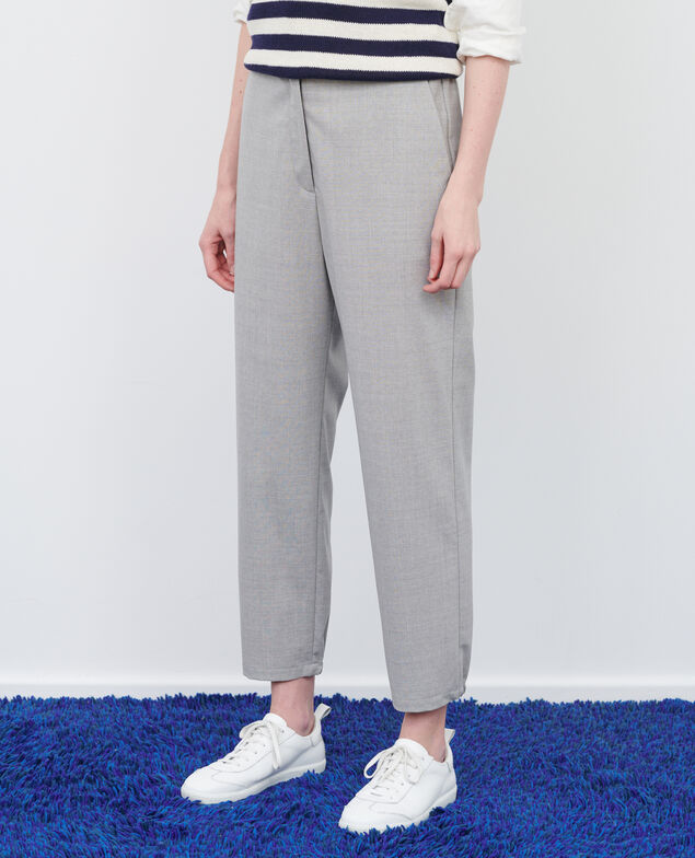 JOSÉPHINE - Pantalón jogger de lana 04 lightgrey