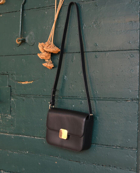VIC - bolso caja de cuero 8853 09 black 2wba119