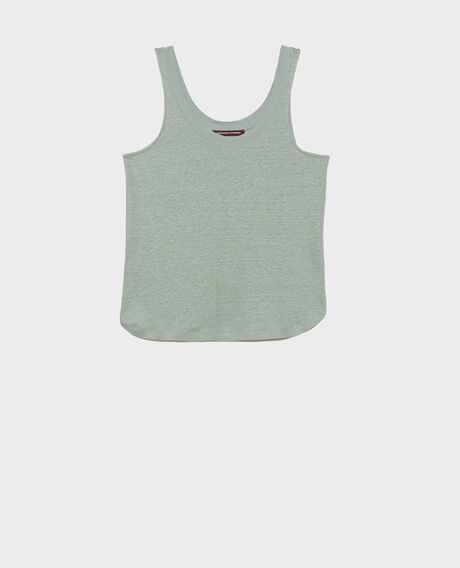 Camiseta de lino sin mangas 50 green 2ste054f05