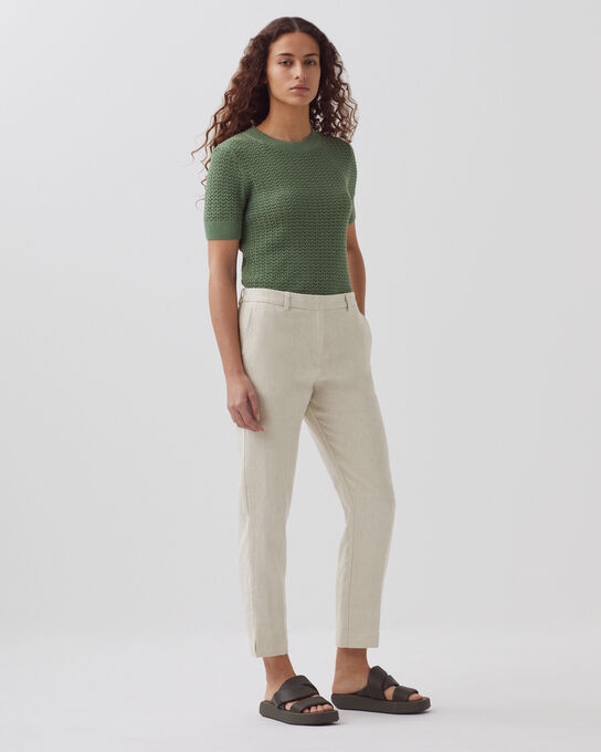 MARGUERITE - Pantalón cigarette 0310 BEIGE NATURAL
