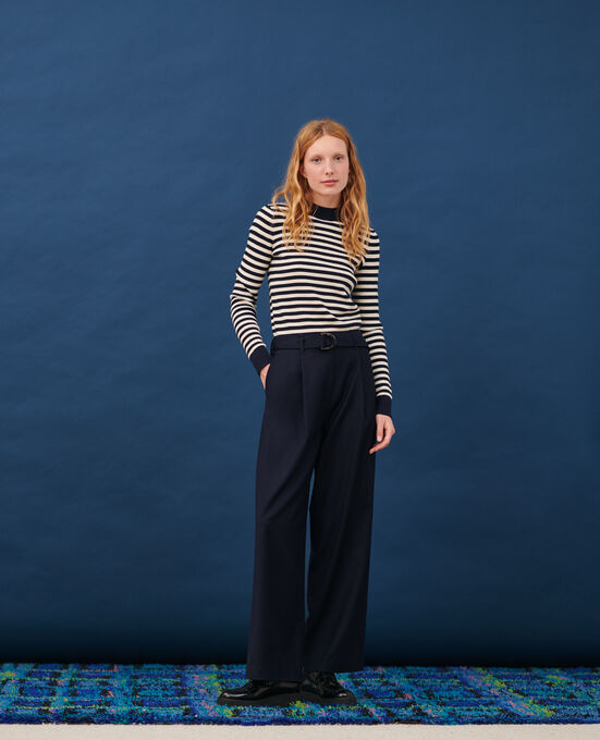 YVONNE - Pantalón amplio 7012C 69 NAVY