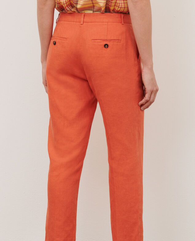 MARGUERITE - Pantalón cigarette 0250 tiger lily orange