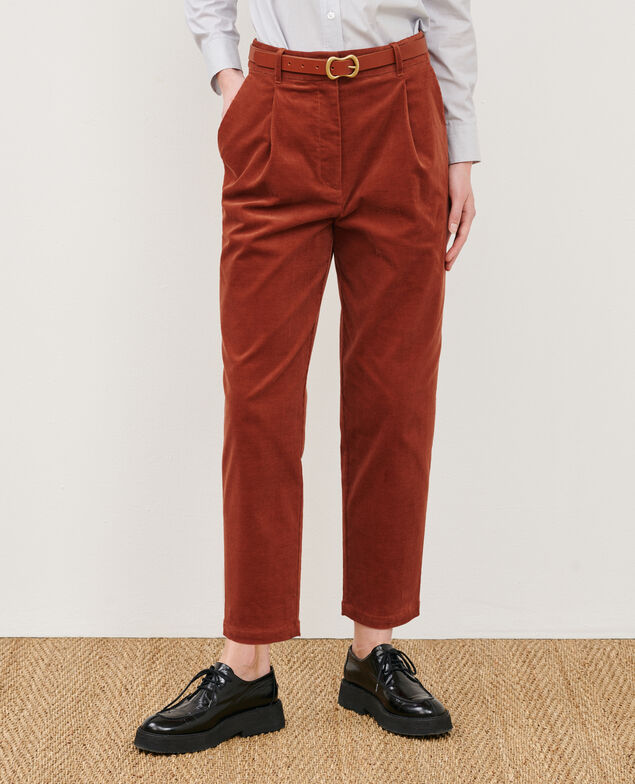 Pantalón de terciopelo 7030 19 wine