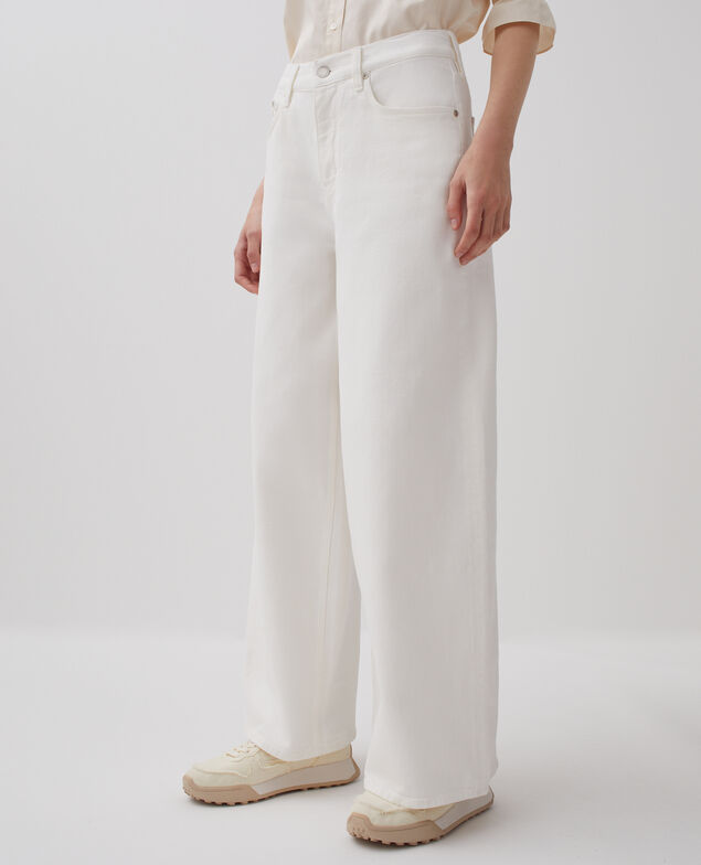 JEANETTE - Jeans anchos H003 white