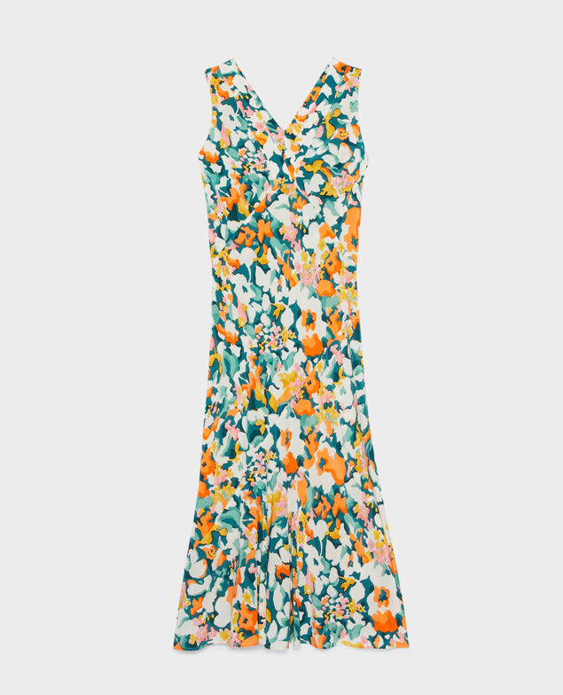 Vestido largo fluido A220 eden orange