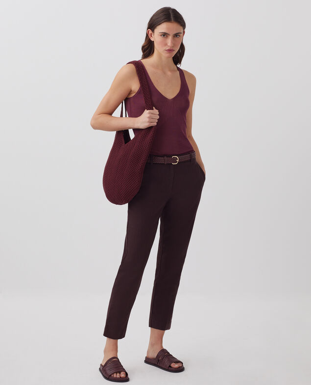 Bolso tote en crochet de algodón J380 decadent chocolate