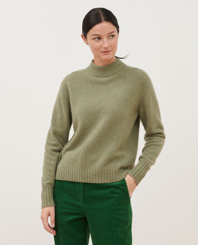 Jersey de cachemir con cuello alto