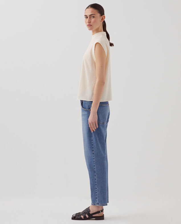 Blusa fluida sin mangas J300 natural