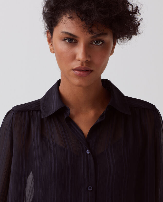 Camisa fluida de manga larga H695 night sky
