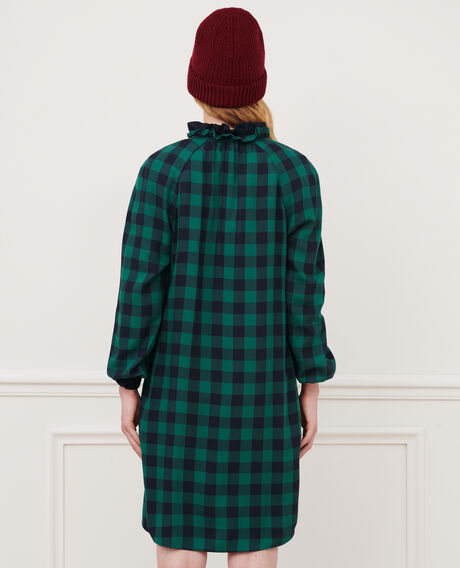 Vestido camisero de cuadros 8866 55 green check 2wdr137v13