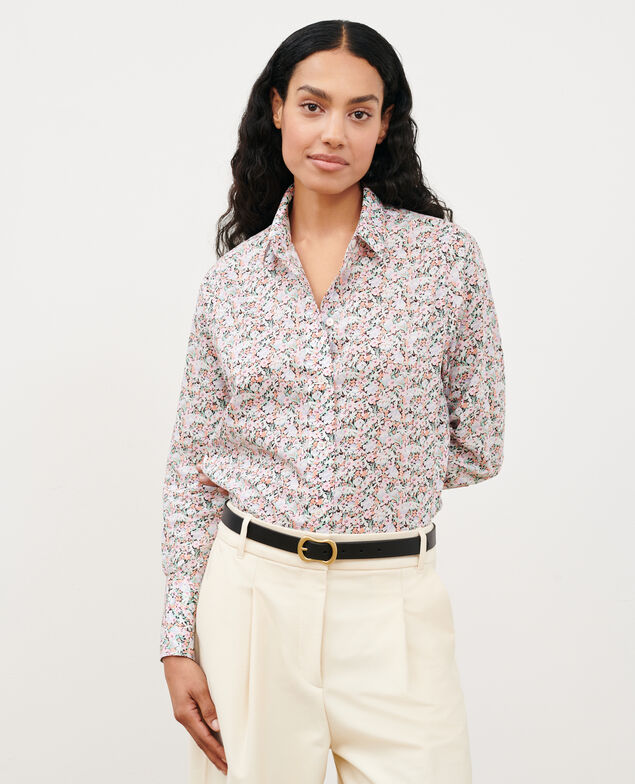 Camisa de algodón 0110 champs fleuris pink