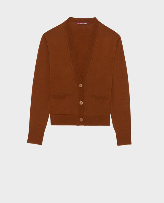 Cárdigan corto de lana merino MONKS ROBE