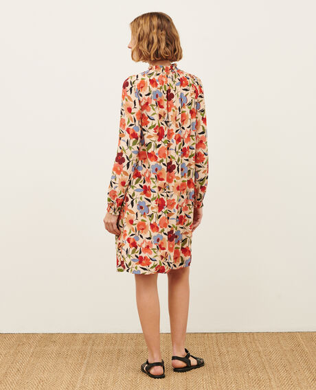 AGLAE - Vestido fluido estampado 8857 31 beige print 2wdr229v02
