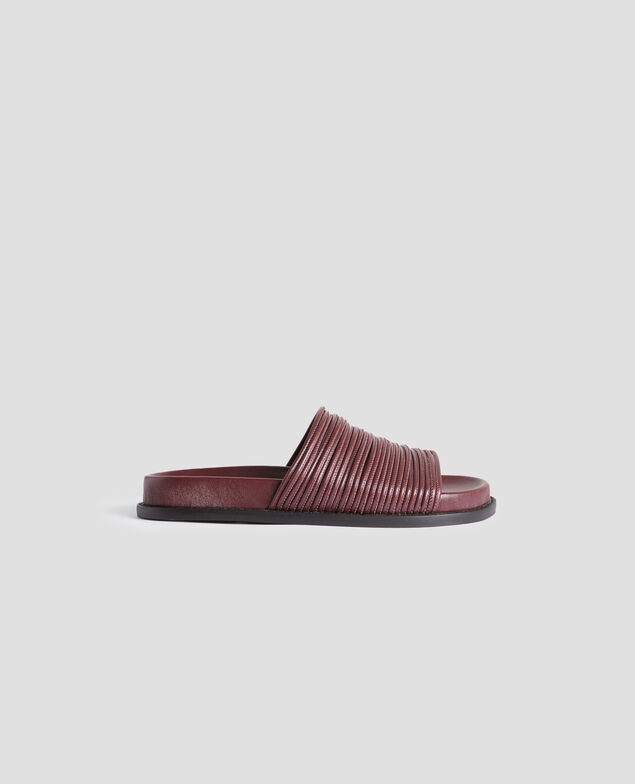 Sandalias planas de piel J380 decadent chocolate