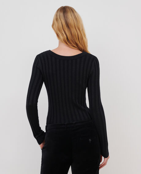Jersey cuello redondo de lana mezclada
