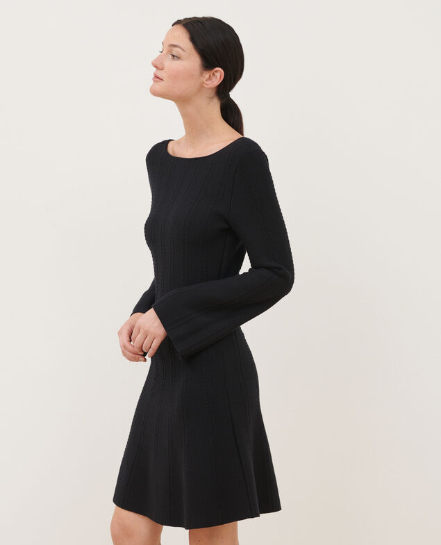 Vestido corto de lana merino