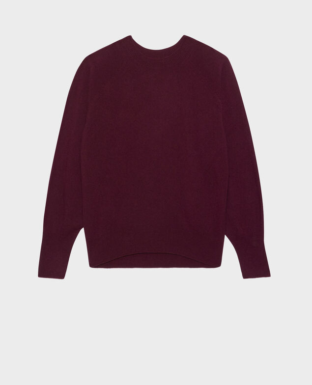 Jersey cuello redondo de cachemir 8854 18 wine