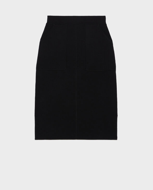 Falda larga de lana 8891 09 black 2wsk133w21
