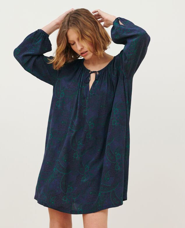 Vestido estampado fluido