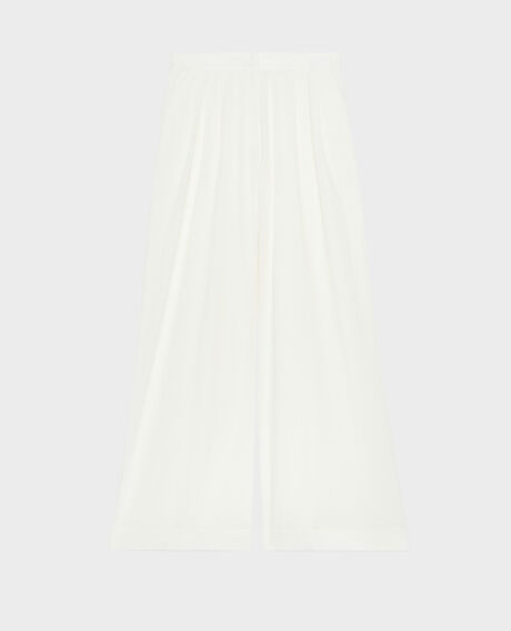 YVONNE - Pantalón amplio de algodón 8885 00 white 3spa290c10