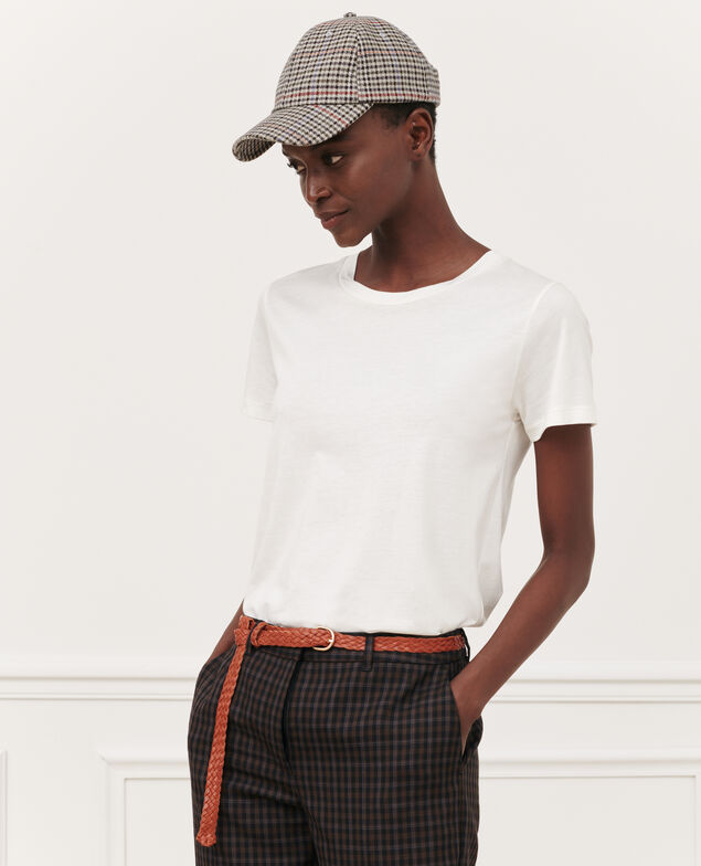 Camiseta fluida con cuello redondo