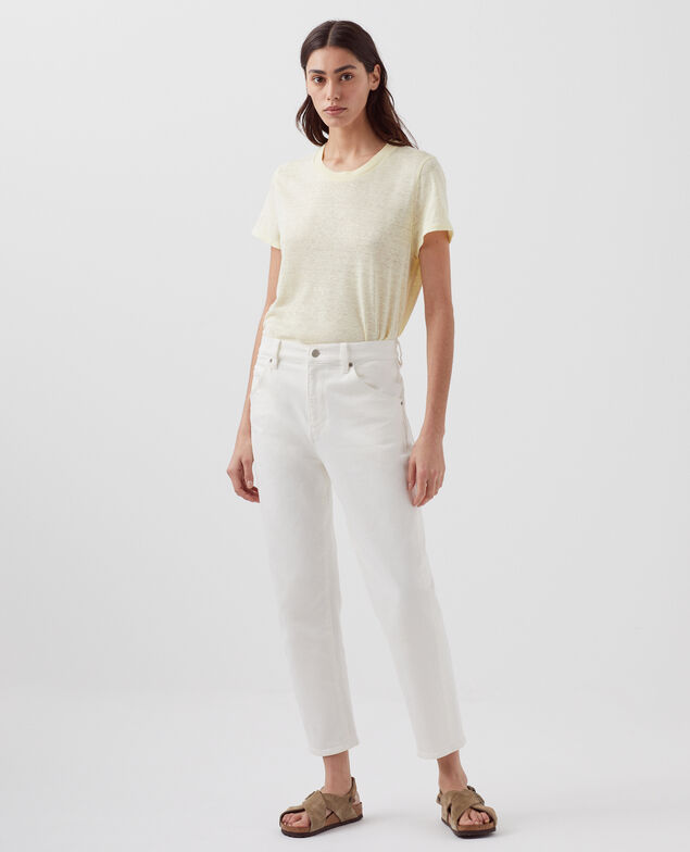 AMANDINE -  Camiseta con cuello redondo de lino H410 tender yellow