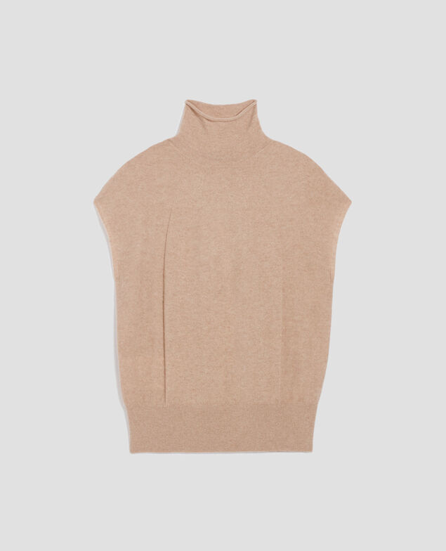 Jersey sin mangas de cachemira I320 savannah tan
