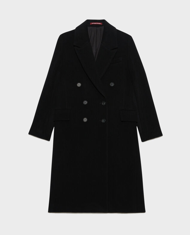 Abrigo largo de lana mezclada 8824 09 black 2wco031w16
