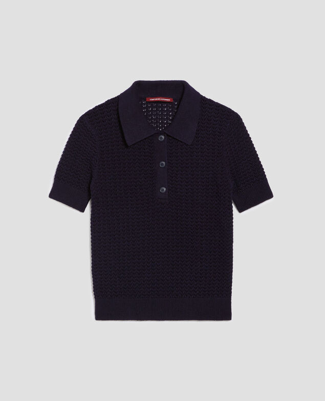 Jersey cuello polo de manga corta H694 baritone blue