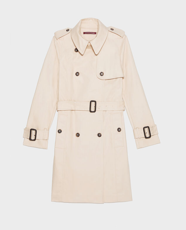 CATHERINE - Trench icónico de algodón 4243 smoke_gray
