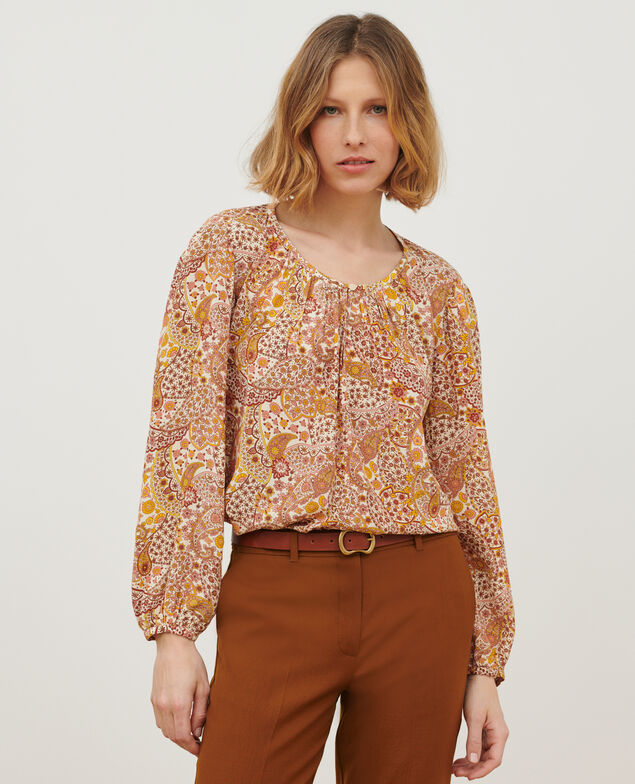 Blusa estampada fluida