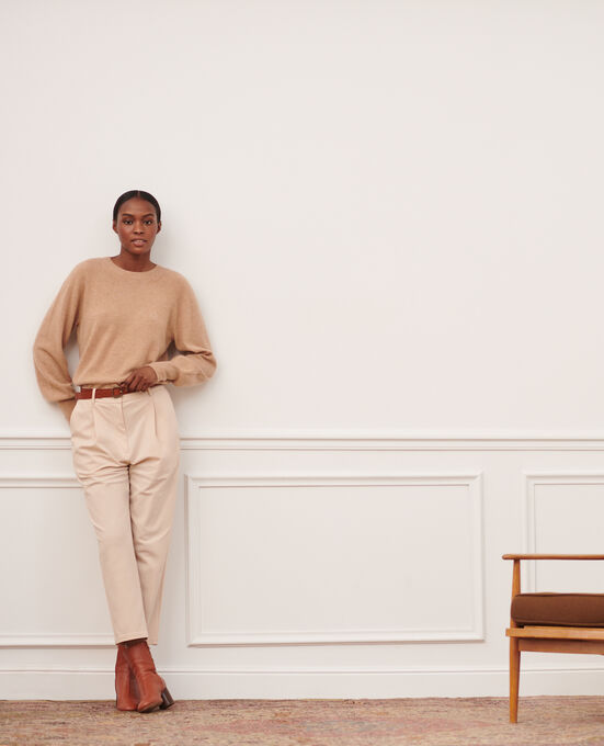 Pantalón cigarette 31 BEIGE