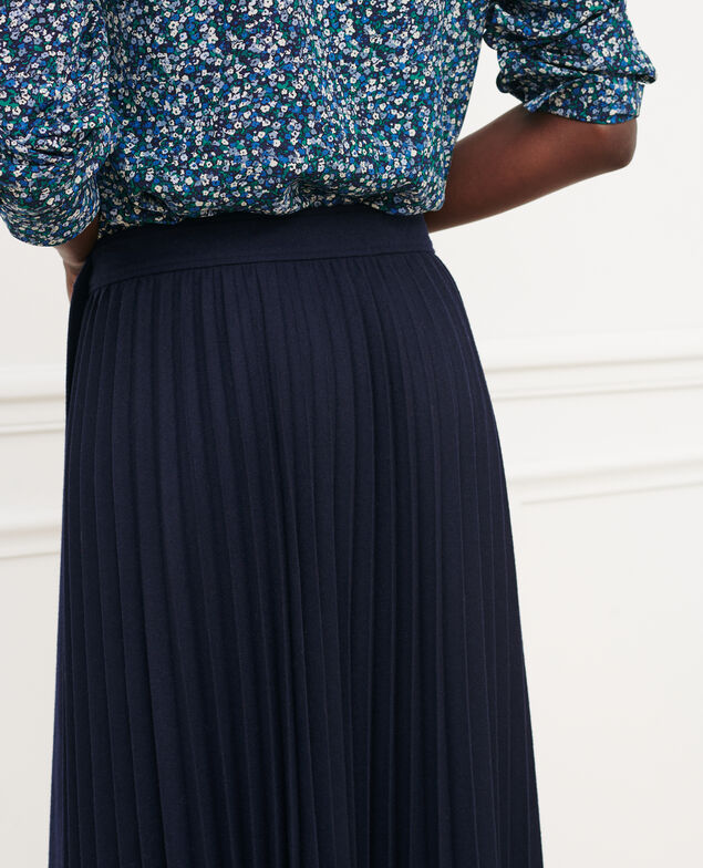 Falda plisada de franela 7012c 69 navy