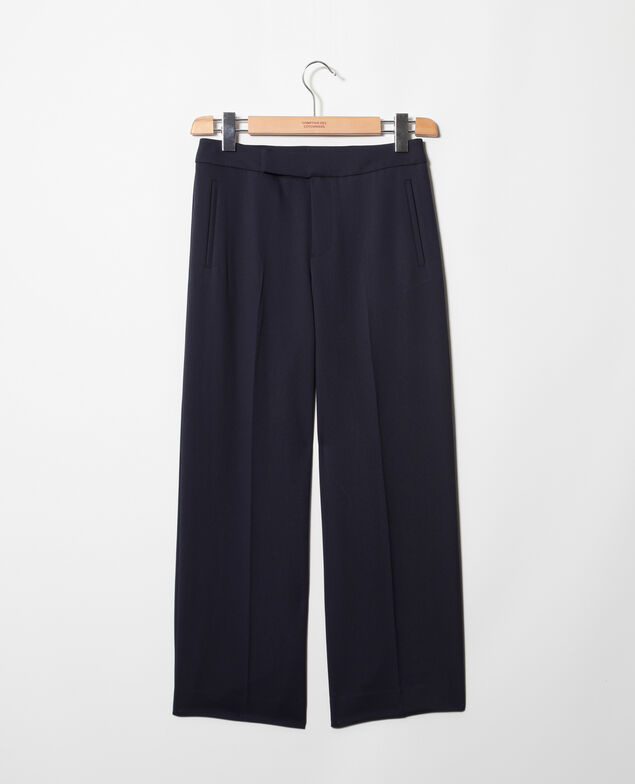 Pantalón corte carrot ancho Navy