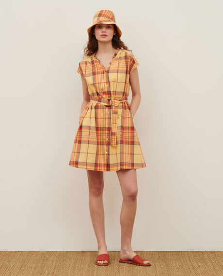 Vestido camisero de algodón 0241 orange 3sdr238c21