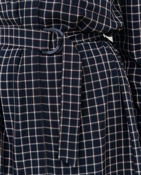 Vestido camisero de cuadros 8869 69 navy check 2wdr277v13