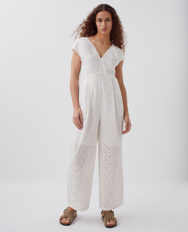 Mono con bordado inglés H003 white