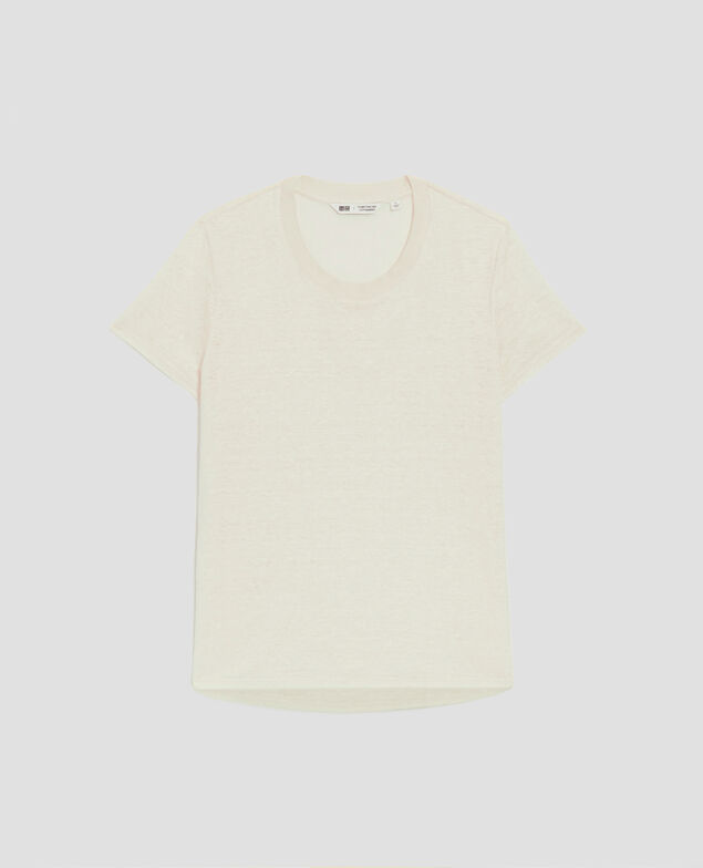 AMANDINE -  Camiseta con cuello redondo de lino H410 tender yellow