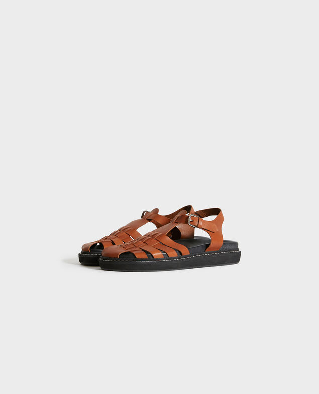 Sandalias de piel 31 beige