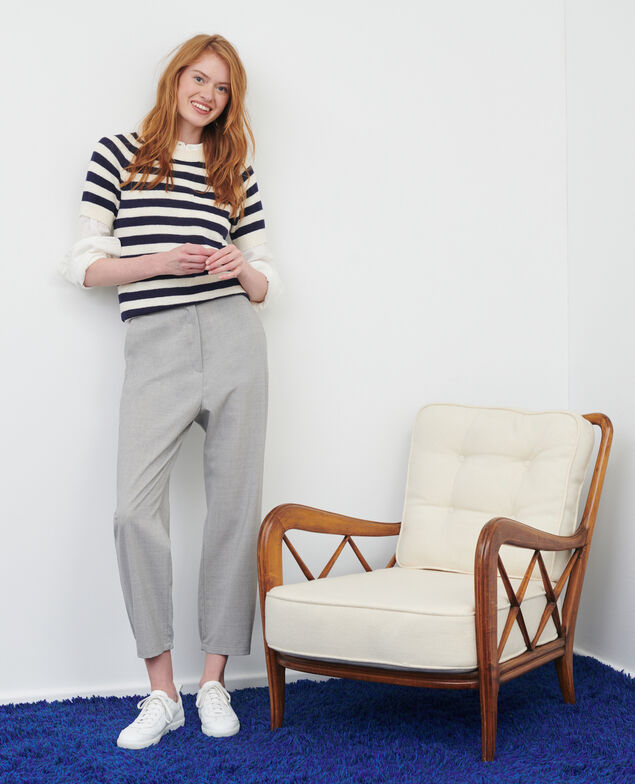 JOSÉPHINE - Pantalón jogger de lana 04 lightgrey